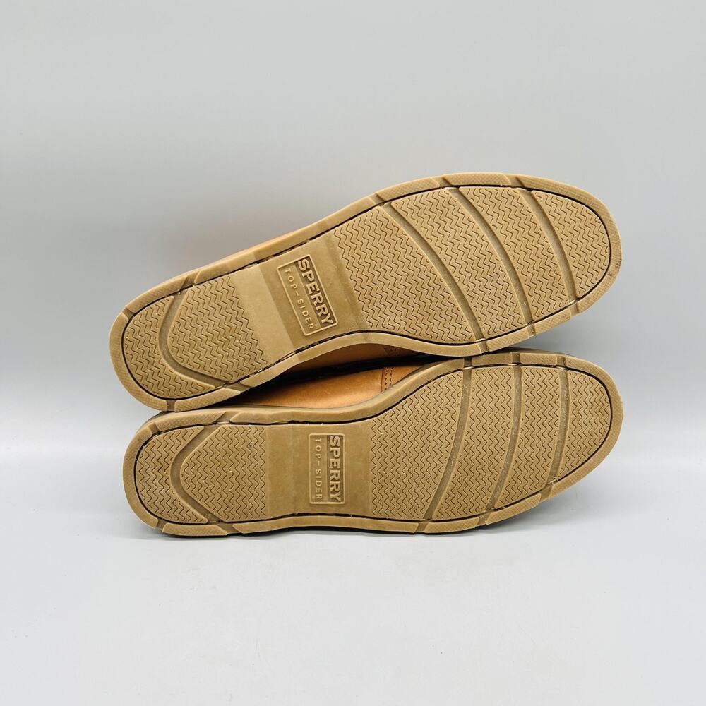 Sperry Shoes Mens 9 Brown Leather Top Sider Boat Deck Moc Toe Casual Comfort - Picture 8 of 11